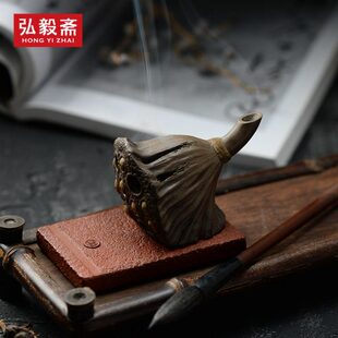弘毅斋 问莲 陶瓷香炉 仿古家用居室创意紫砂熏香沉檀香塔香炉