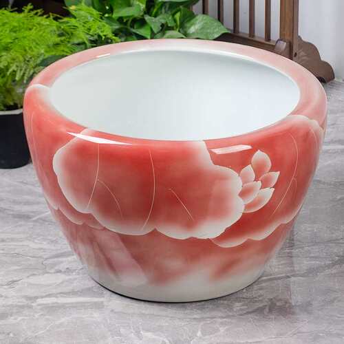 景德镇陶瓷鱼缸睡莲碗莲缸盆乌龟阳台装饰庭院大缸深缸水缸荷花盆