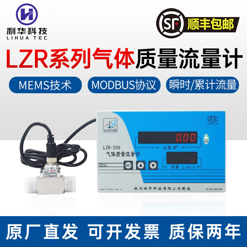 杭州利华LZR200气体质量流量计高精度医院科室中心供氧氧气流量计