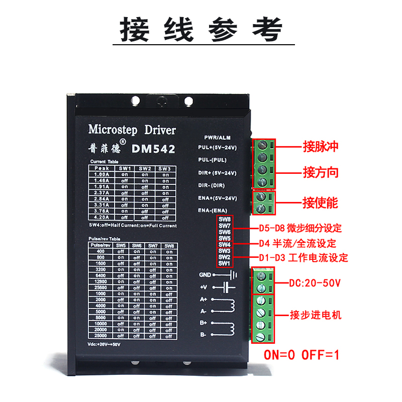 57/86步进电机驱动器DM542 128细分-M542/2M542普菲德现货包邮