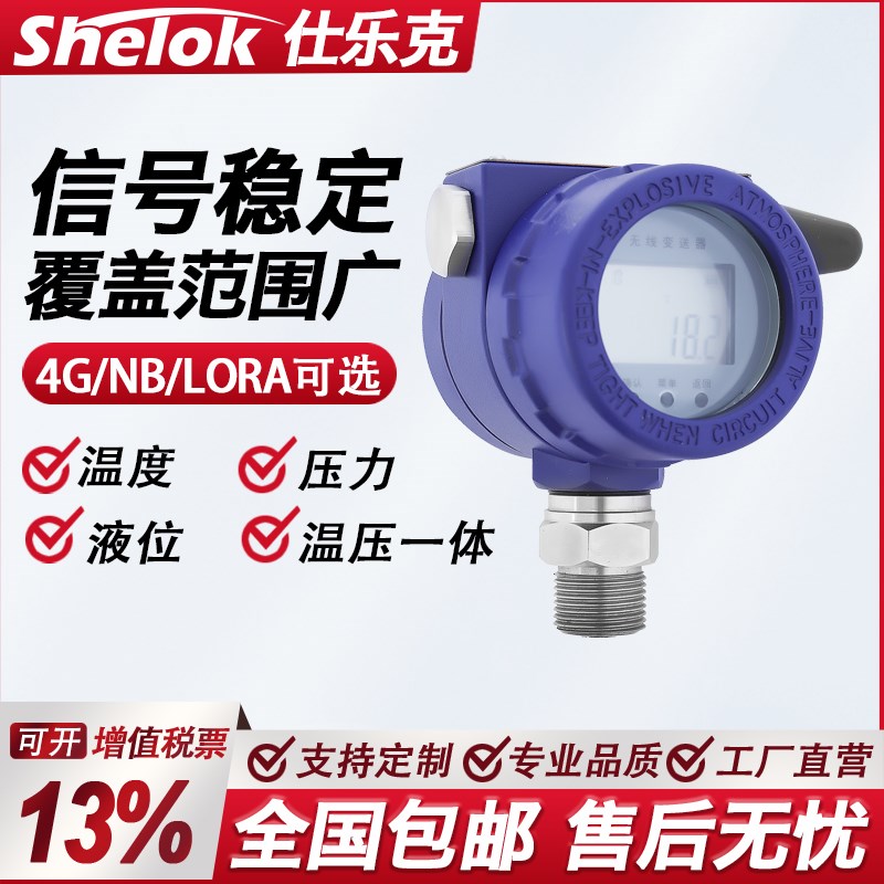 云仪仕乐克无线温度压力数显表液位传感器智能4G物联网远传NBlora