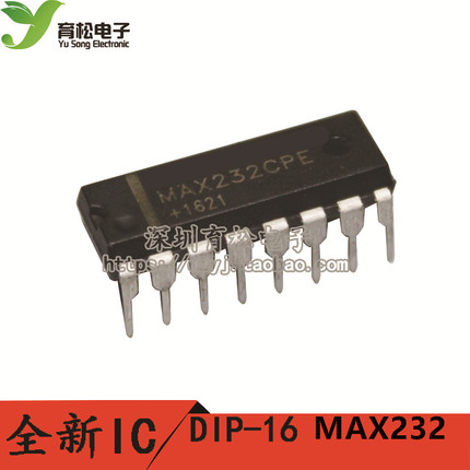 MAX232EPE MAX232CPE MAX232 RS-232接口IC DIP-16