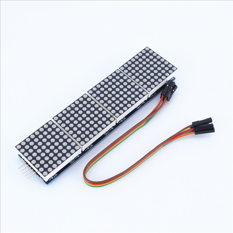 MAX7219四位点阵模块8X32四合一点阵显示屏单片机LED显示器显示板