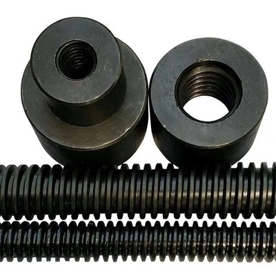 精密螺杆 正牙梯形丝杆 T型粗牙 丝杆螺母T32-T60全牙0.5米 45钢