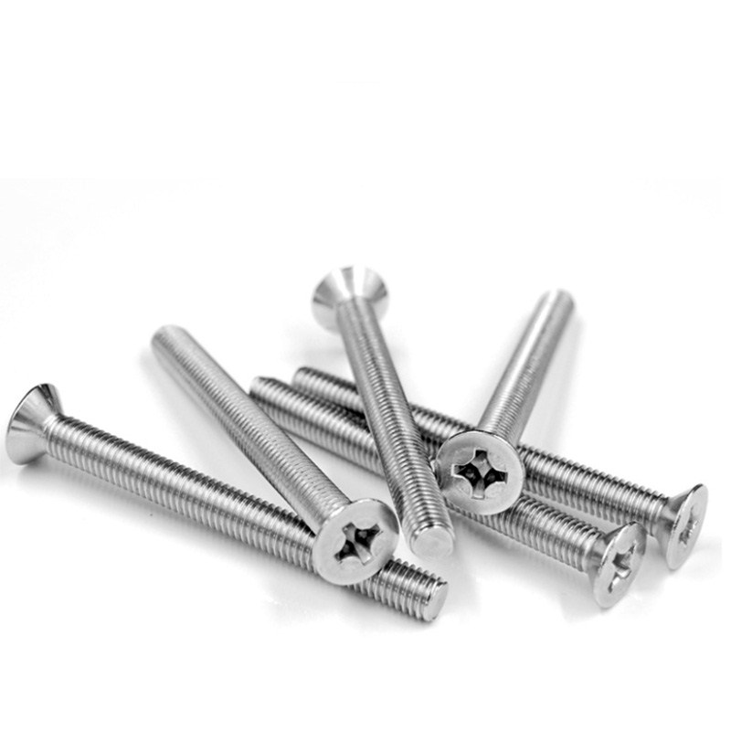304沉头十字螺丝不锈钢平头螺钉小机牙M1.6M2M2.5M3M4M5M6M8FM