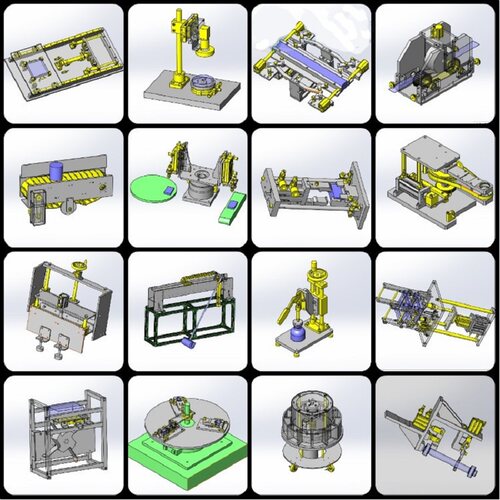 1750套工装夹具检具非标机械结构图纸自动化solidworks模型3d设计
