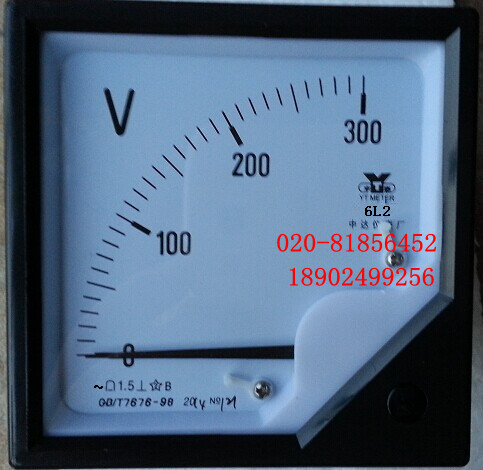 交流电压表6L2-300V 6L2-450V 6L2-V GB/T7676-98 安装式电表