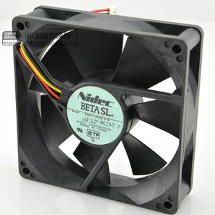 D09T 12TS3 01B Nidec 0.55A 9CM 12V 双滚珠机箱静音风扇 9025