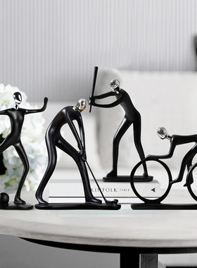 现代简约c运动人物装饰品摆件家居客厅酒柜电视柜书房办公室工艺