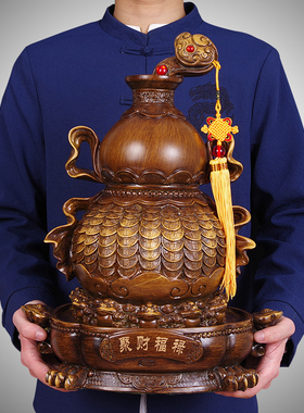 招财存钱罐葫芦摆件储存罐添福纳财E聚财福禄中式家居玄关床头装