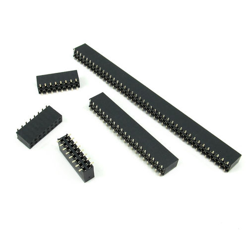 2.54MM 立式贴片双排母 2*3P4P5P6P7P8P10P12P15P20P40P 贴片排母