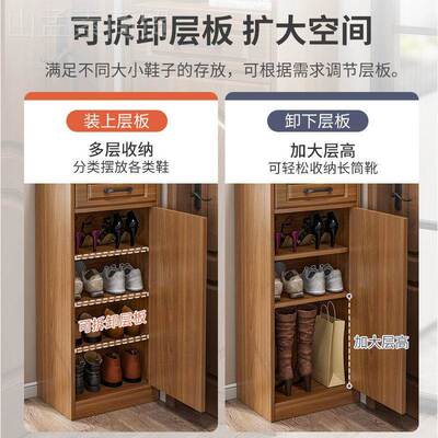 简约现代户型进门口鞋柜玄关柜子大量小鞋容柜家用经济OTB型收纳
