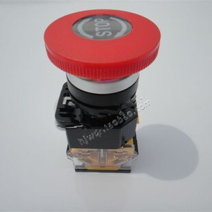 11ZS LA239A STOP按钮开关带警示圈 LA38 上海港博蘑菇头急停自锁