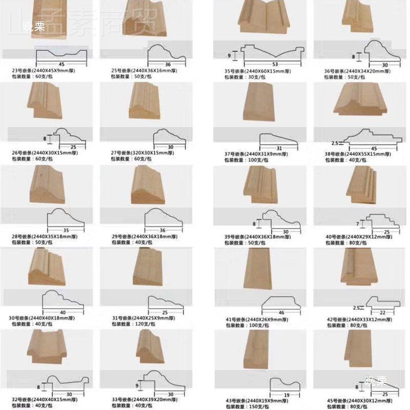 衣柜BWD免漆门内外多层板小压装饰木线条嵌高密度吸塑扣线边橱框