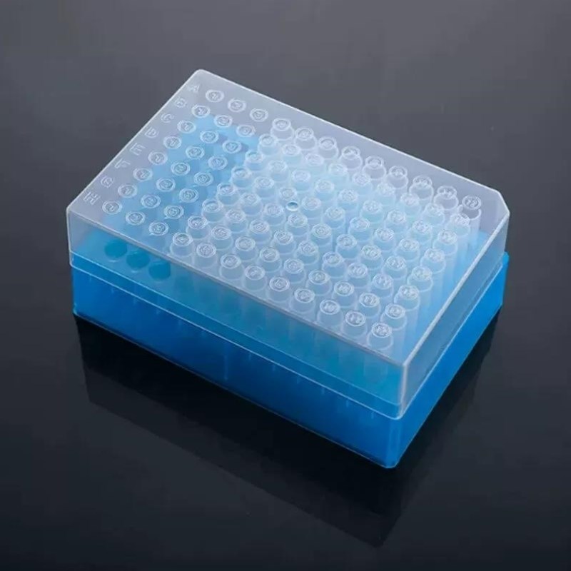 化科1.2ml八连管盒96孔深孔板八连管塑料八连小试管8连管配套盒子