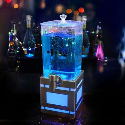 酒吧LED发光酒炮3升2L不锈钢龙头精酿啤酒桶小酒馆网红扎啤桶
