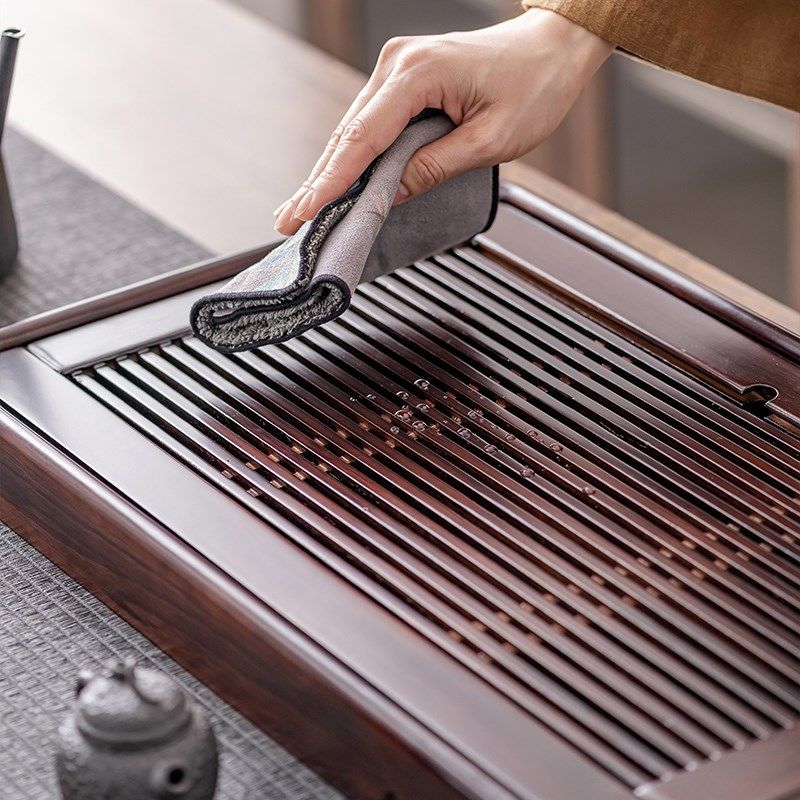 实木茶盘家用小型功夫茶具泡茶台现代家居客厅茶几茶托盛水蓄水盘