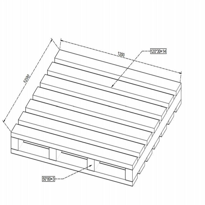 链工木质叉车托板物流托盘仓库货物托盘垫仓板卡板1200*1200