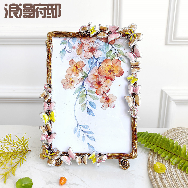 6寸7寸8 10寸照n片打印加相框情侣摆台可爱宝宝高级简美相片框挂