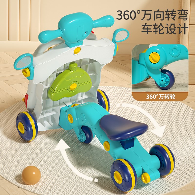 宝宝学步车婴幼儿童手推车防o型腿多功能防侧翻学走路助步玩具车2