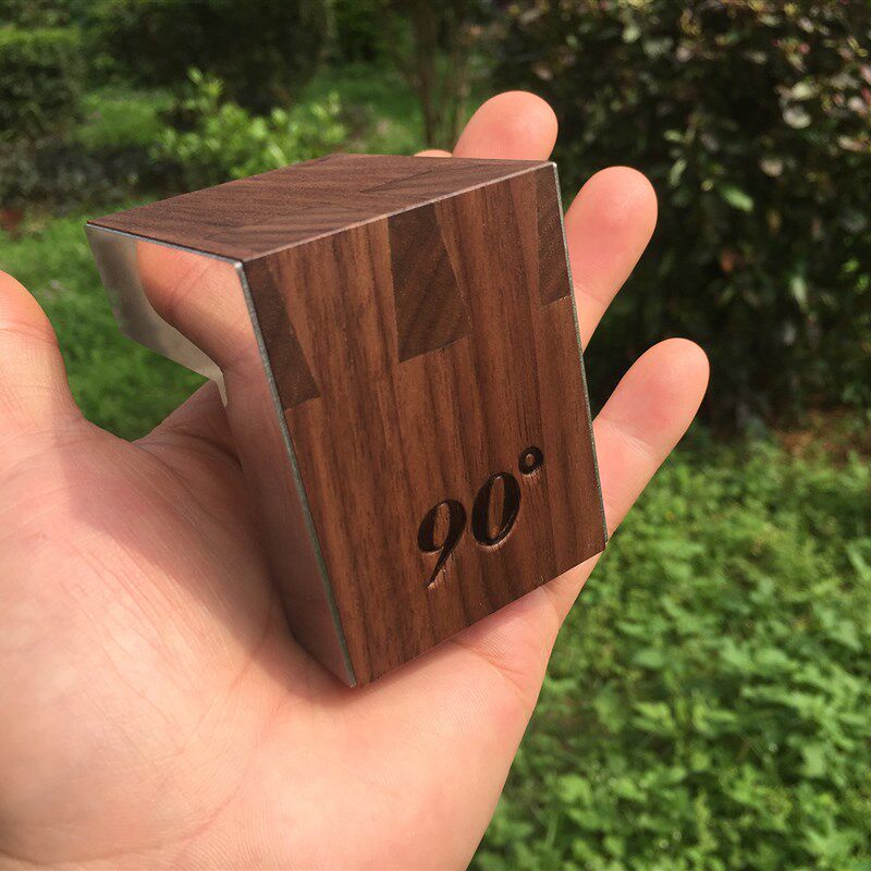 木工直角规工具磁性高精度 黑胡F桃与榉木款直角划线器推荐