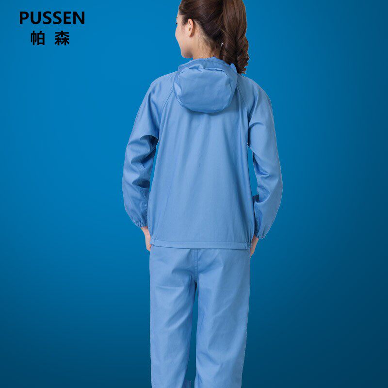 防水工作服套装长袖棉食品工装有水车间厂服印字定制防尘洁净服装