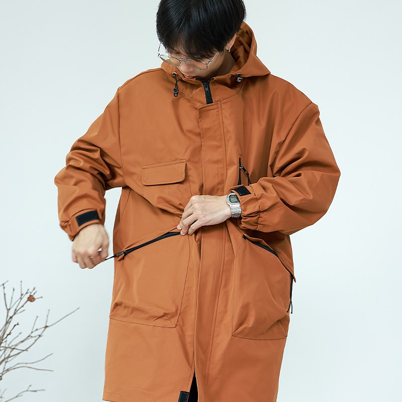 大人罩衣男防水长袖羽绒服工作服女定制护衣大褂家用厨房围裙定制