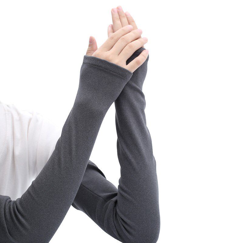 袖套手臂套保暖女男秋冬加v绒长款手套护肘关节套护胳膊假袖子内