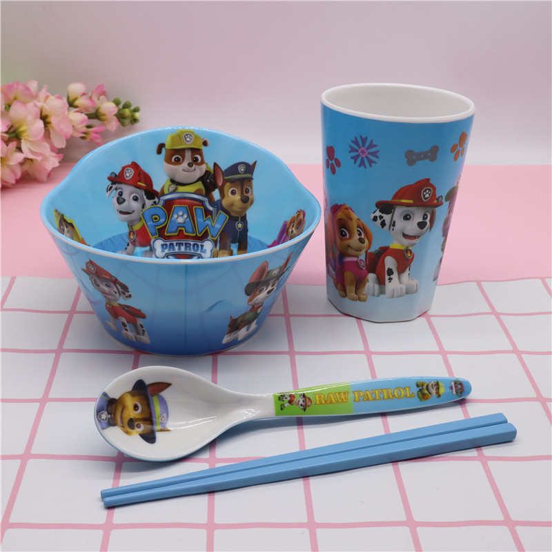 可爱餐具防餐具幼儿园卡通杯儿童宝宝学生勺套装密胺汤碗摔饭碗吃