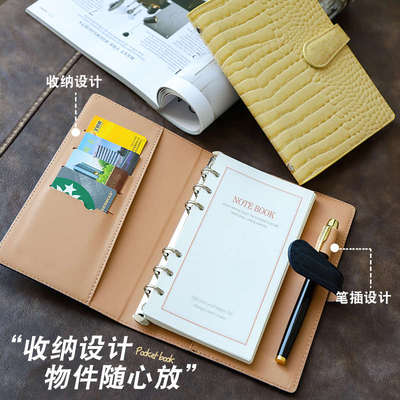 a6活页本可拆卸笔记本子商务办公工作会议记事本简约便捷随身记小