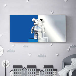 定制横板床头衣柜翻新贴纸自粘空调美化防水玻璃厕所卡通墙贴