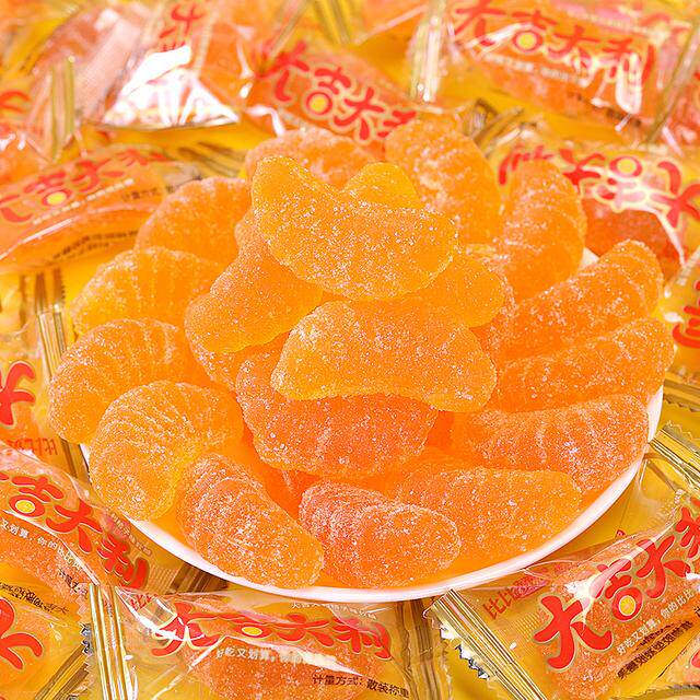 比比赞大吉大利橘子软糖果新年伴手礼元宝礼盒解馋年货节零食SW