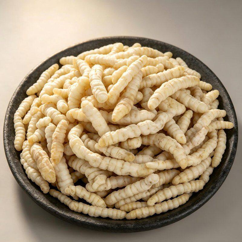 甄选高原当季精选白虫干草干货可泡水地蚕食用日常养生袋装干货