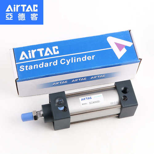 亚德客标准气缸小型气动SC40X25X32X50X63X80X100X125X160X200-S