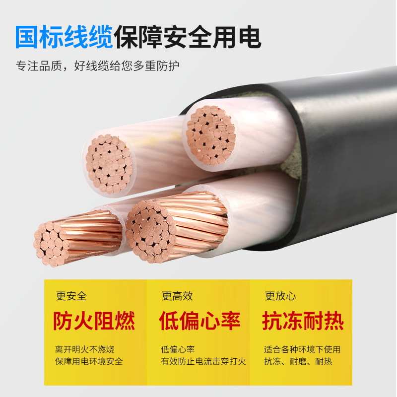 国标yjv铜芯电缆线3/4/5芯50/70/95/120/150/185/240平方工程线缆