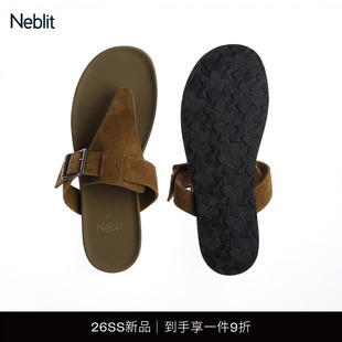 【蒋奇明同款】NEBLIT NUOVO 2026SS轻量可调节皮带人字拖鞋