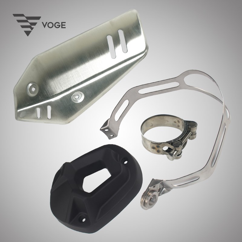 隆鑫VOGE无极LX650-2 650DS原装消声器连接固定抱箍卡箍支架尾断