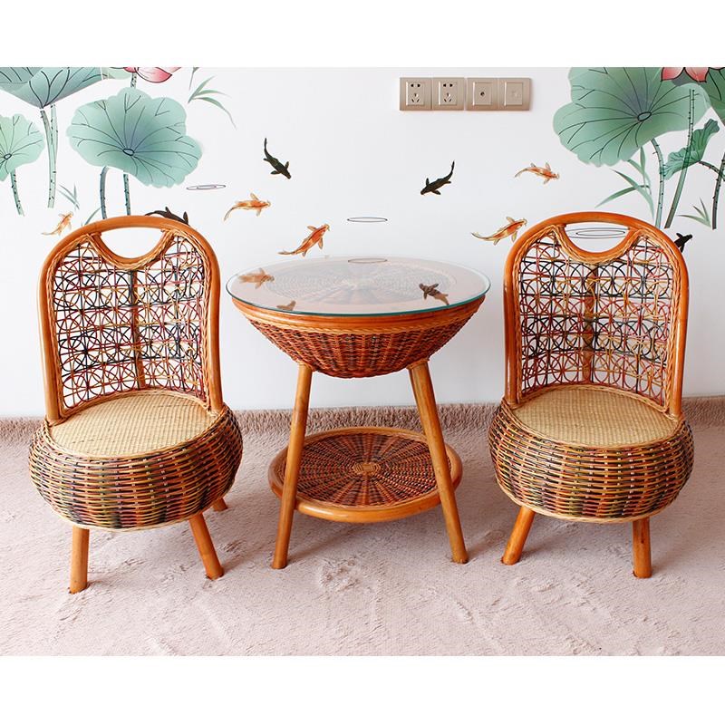 真藤编休闲椅阳台小座椅矮凳子靠背椅小椅子家用小板凳坐凳换鞋凳