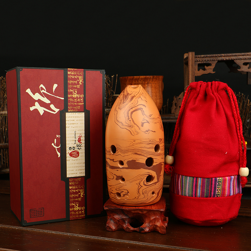 勋学者乐器族孔笔筒q埙成人演奏岩纹陶初民十乐器10孔