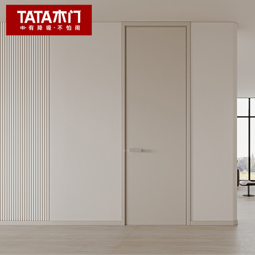 TATA木门 简约室内油漆木门现代房间门卧室门定制客厅厨房门C001