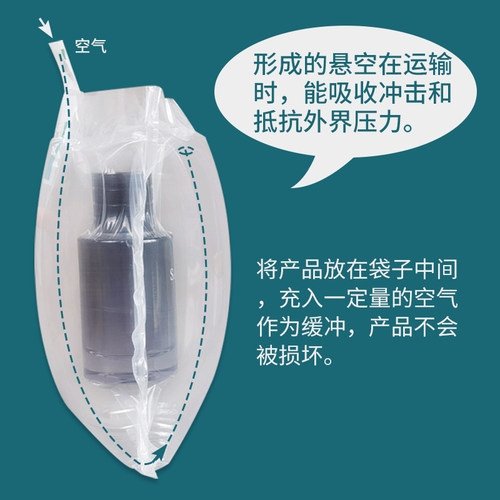 口红化妆品袋中袋双层悬空填充袋防摔防压缓冲打包保护袋