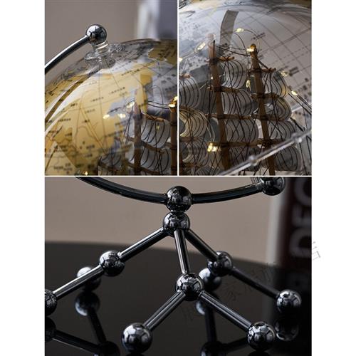 极速厂销轻奢高端欧式地球仪 创意地球仪摆件轻奢客厅办公室桌面