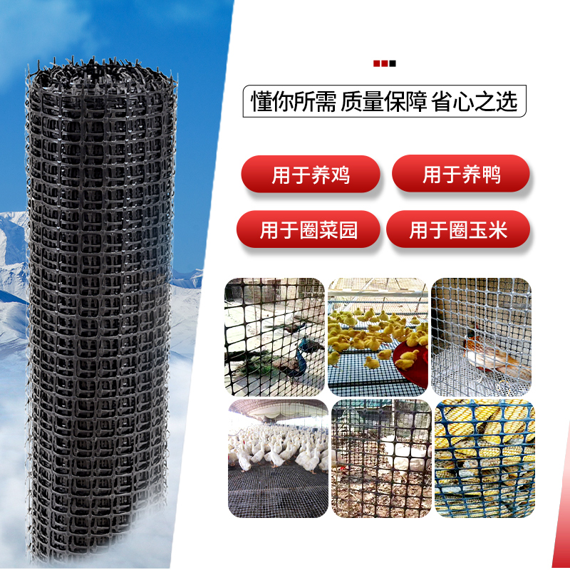 圈玉米网塑料网土工格栅养鸡鸭鹅A鱼塘围栏防护网栅栏养殖网护栏