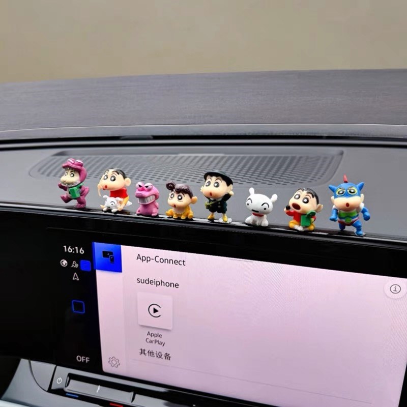 电脑屏幕上的装饰小新工位情绪稳定小饰品玩偶电视显示器小摆件