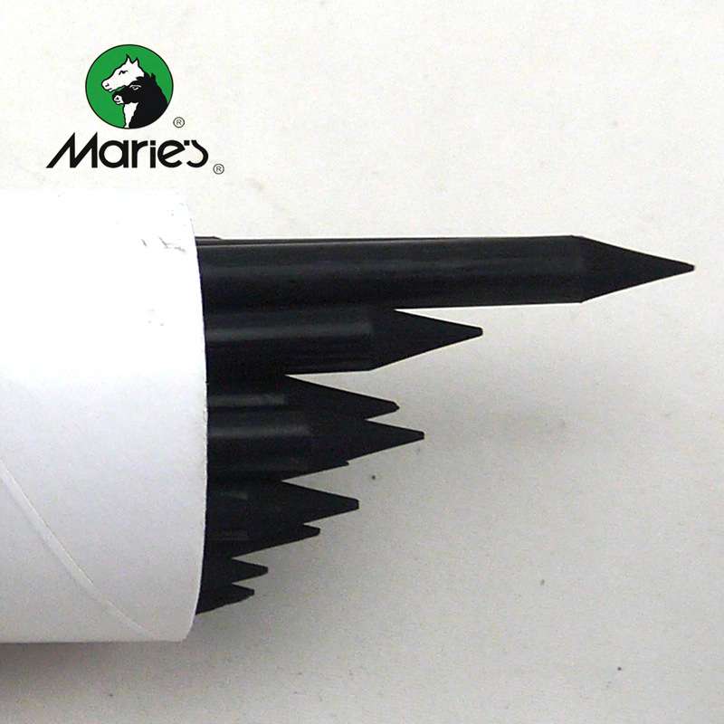 马利C7344全炭炭画铅笔 绘画素描速写炭笔软软中炭全碳美术生专用
