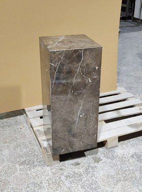 大理石底座简约现代别墅装饰雕塑台天然网咖石墩玄关大理石柱摆台