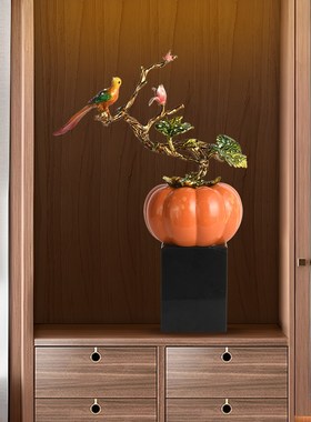 乔迁新居南瓜摆件客厅玄关博古架电视柜酒柜装饰品入伙搬新家礼品