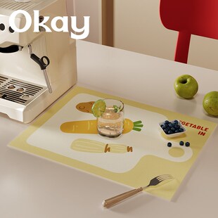 okay卡通蔬菜沥水垫厨房水池台面吸水垫多巴胺餐桌隔热防滑保护垫