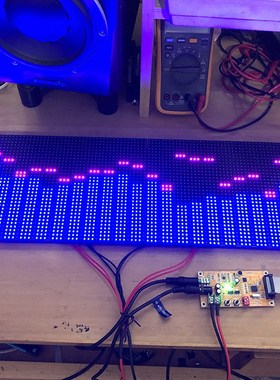 AS128音乐频谱显示器全彩声控RyGB KTV车载LED节奏灯DIY音频灯