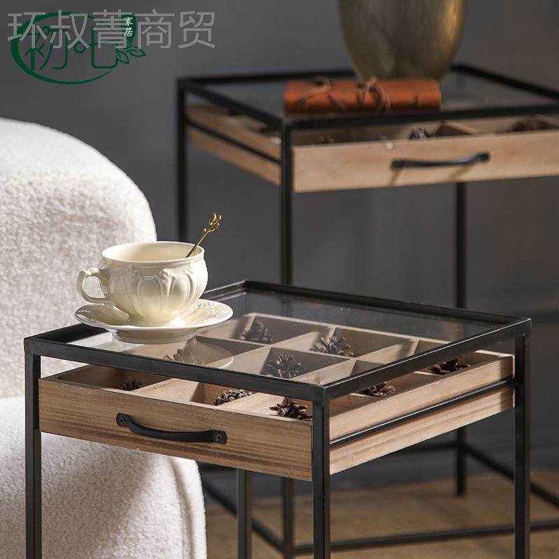 侘寂风客厅低套几 铁艺可移动桌子创意简小高约置物个性MWM沙发边